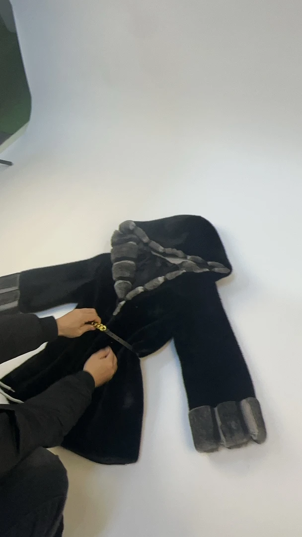 【晶姐专属3】龙猫款拼南瓜袖气质轻奢连帽款女装外套