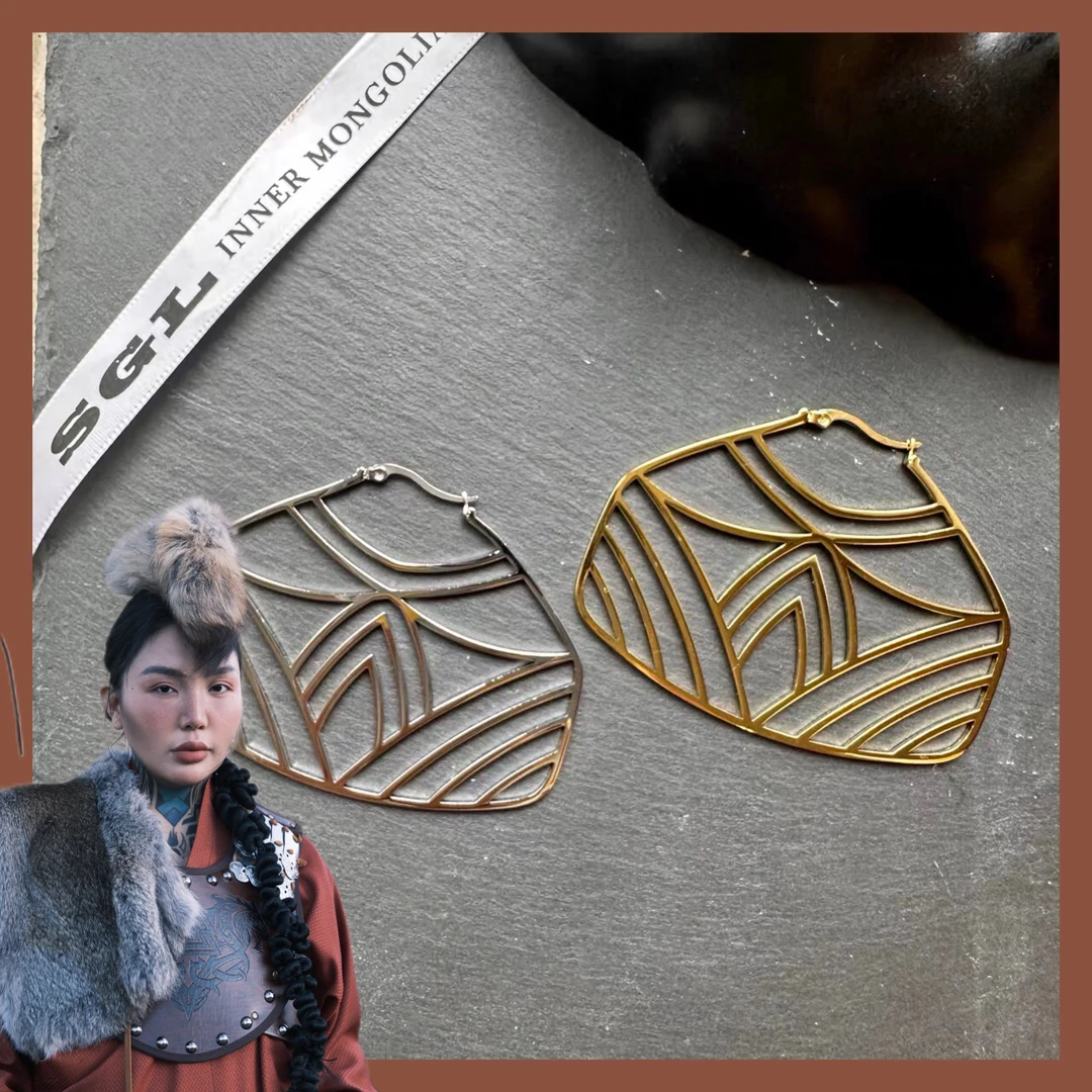 钛钢无非金属耳饰 【阿拉腾噶尔迪专属】SGL原创蒙古包耳环不变形a1