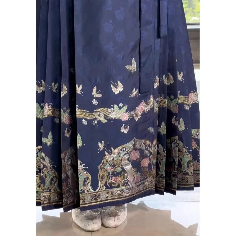 夏季改良宋制汉服女2024新款小个子日常新中式国风马面裙半身裙女