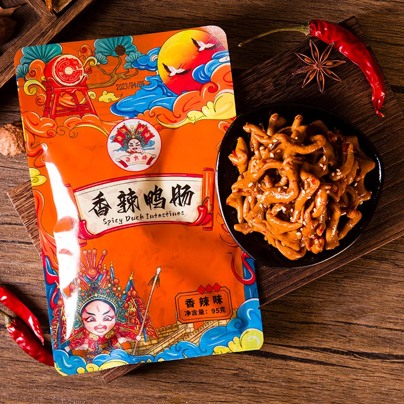 卤良将香辣鸭肠95g*1包新鲜卤制开袋即食鲜嫩脆爽休闲解馋零食
