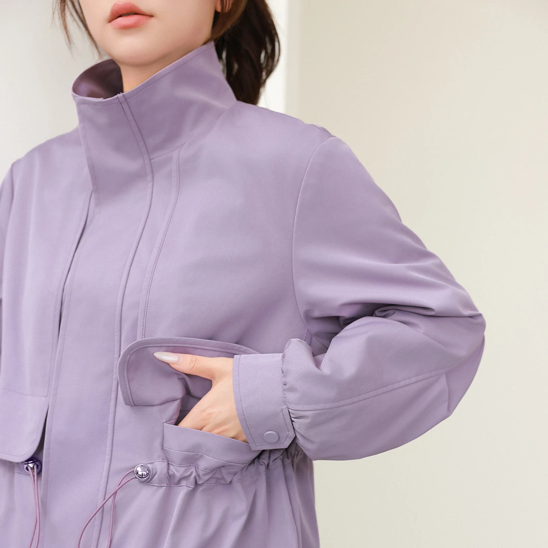 【户外工冲锋衣】MsShe大码女春显瘦户外风衣外套A~M2408162