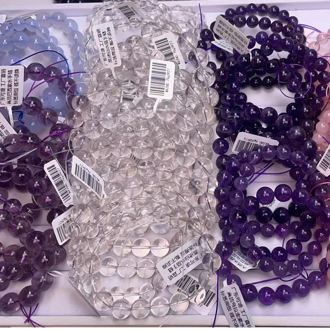 天然水晶diy手工串珠多样款式手串女款时尚彩色情侣款