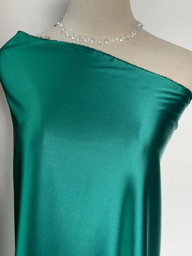 深绿色里布布料连衣裙内衬里衬光泽感微弹力