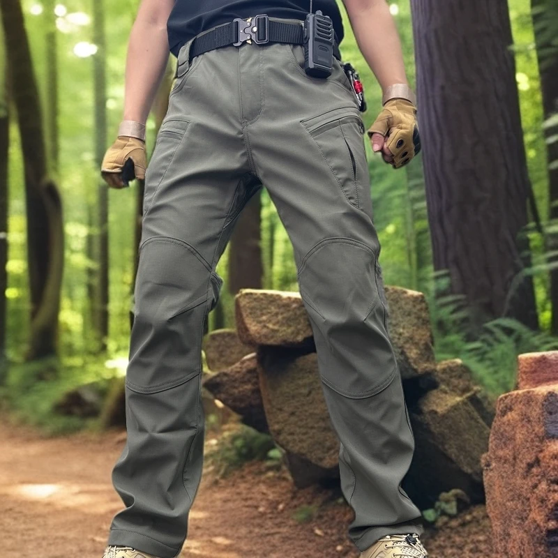 新款战影机能登山裤男士男款弹力户外工装裤军迷耐磨直筒作训裤A
