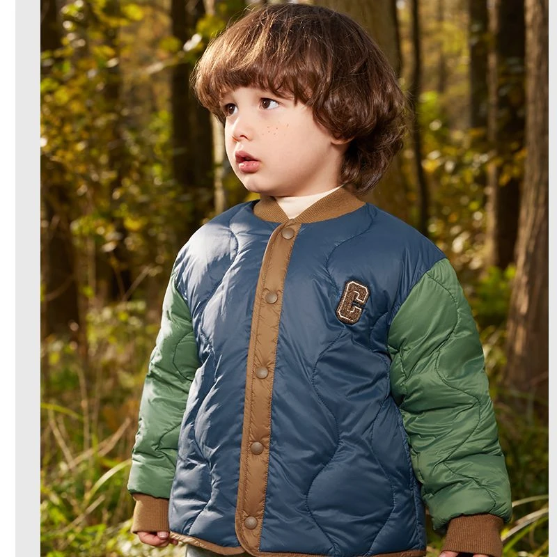 【暖冬专场】齐齐熊宝宝轻薄羽绒服冬季男童90白鸭绒保暖上衣儿童