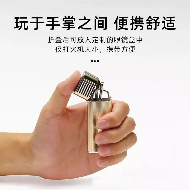 天线弹簧腿伸缩折叠防蓝光老花镜便携打火机式迷你小巧老人眼镜