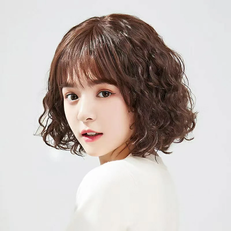 【摩登复古风】假发女真发全真人发丝中老年妈妈全头套羊毛卷
