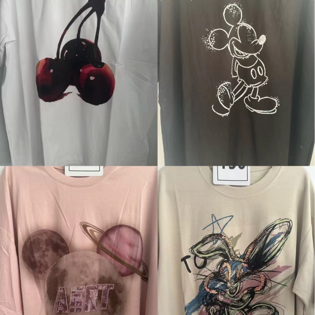 （101-200）时尚女士夏季短袖潮流休闲百搭设计感重工宽松网红潮流
