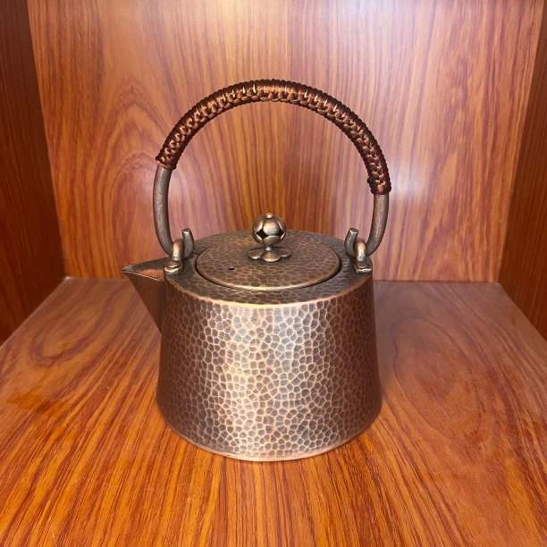 800毫升纯紫铜煮茶泡茶壶纯手工锤纹壶纯铜煮水