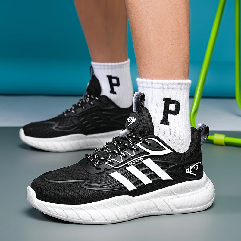 野公猪男鞋夏季潮鞋减震跑步鞋真爆大底透气运动鞋轻便软底休闲鞋