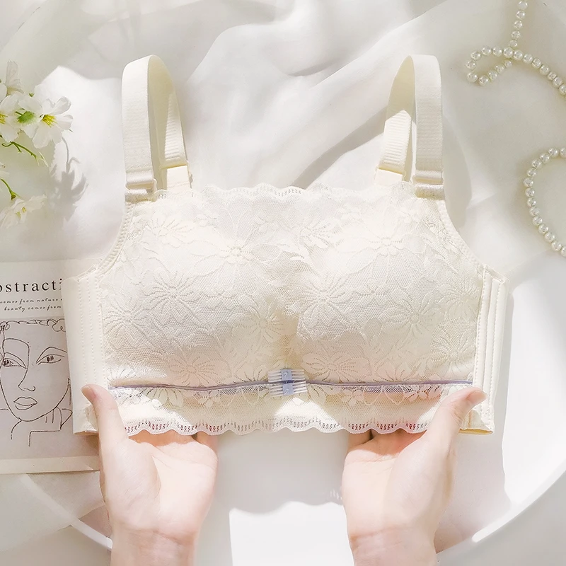 防走光抹胸内衣女小胸聚拢加厚显大文胸2024新款爆款防下垂不空杯