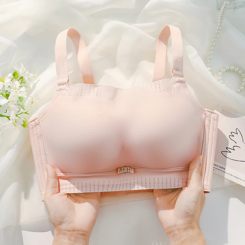 【小平胸专用】加厚抹胸防走光一片式超厚冰丝内衣女小胸显大文胸