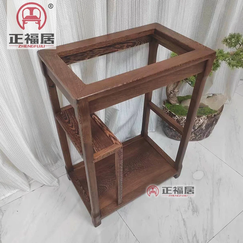 鸡翅木红木茶桌烧水边柜小型茶叶储物架收纳煮水几小茶水柜