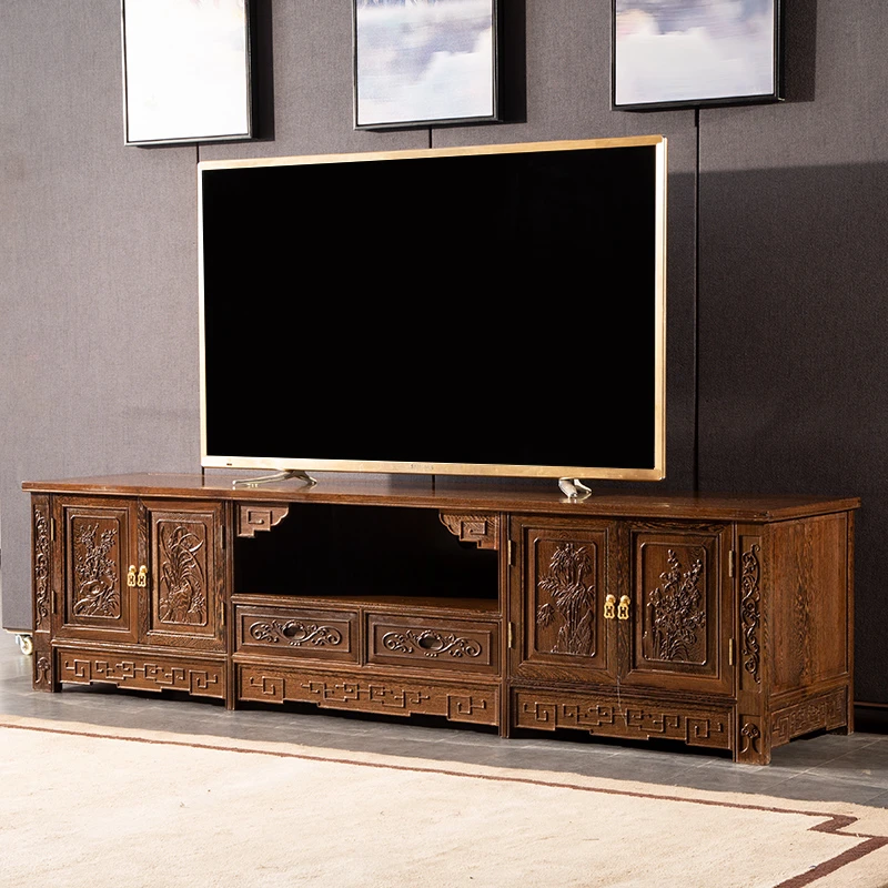 红木翅木四季花电视柜多尺寸客厅储物矮柜中式视听柜