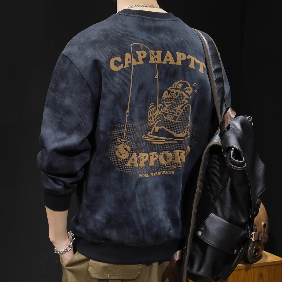 LEIGHZ/雷茨卫衣男士春秋款圆领男款衣服秋季新款长袖大码男装