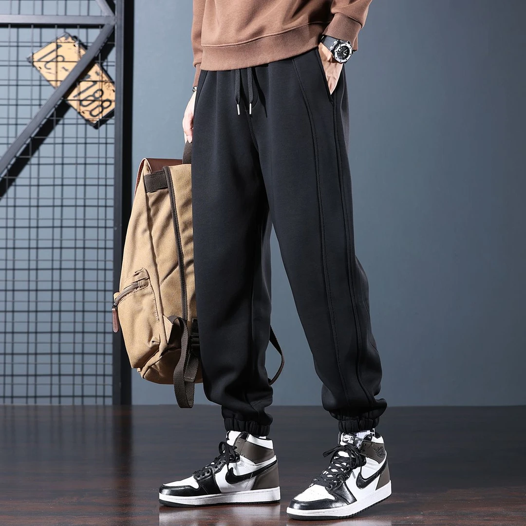 LEIGHZ/雷茨重磅休闲裤男士秋冬季新款束脚裤百搭哈伦裤潮流卫裤