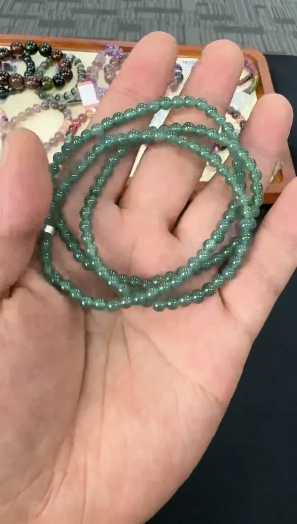 【闪购商品】翡翠手链未镶嵌匝1428 4mm多样性发一件
