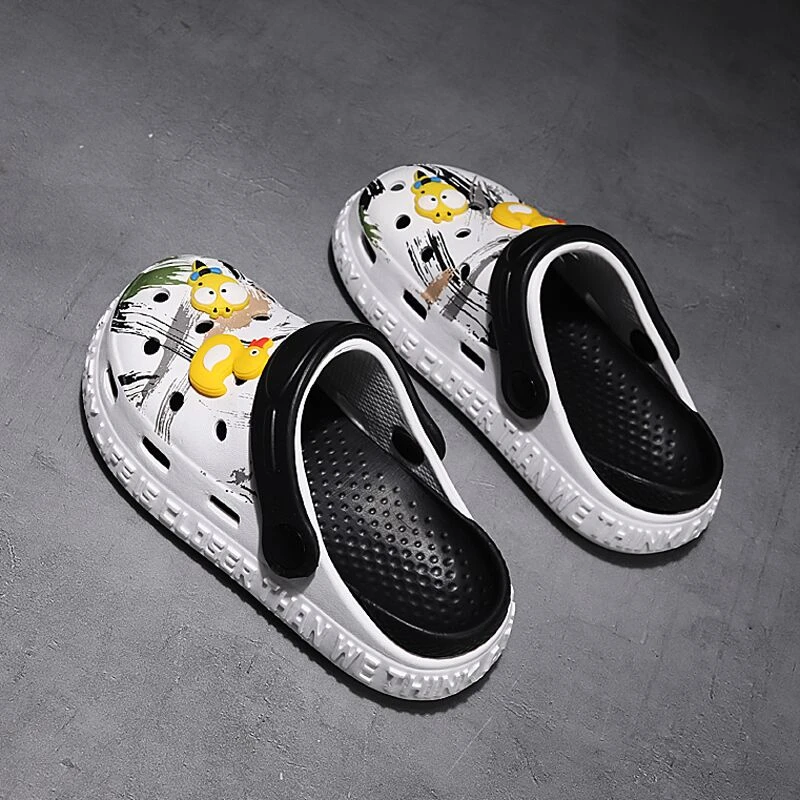 儿童凉鞋男童洞洞鞋夏季新款女童凉拖鞋防滑软底中大童包头沙滩鞋