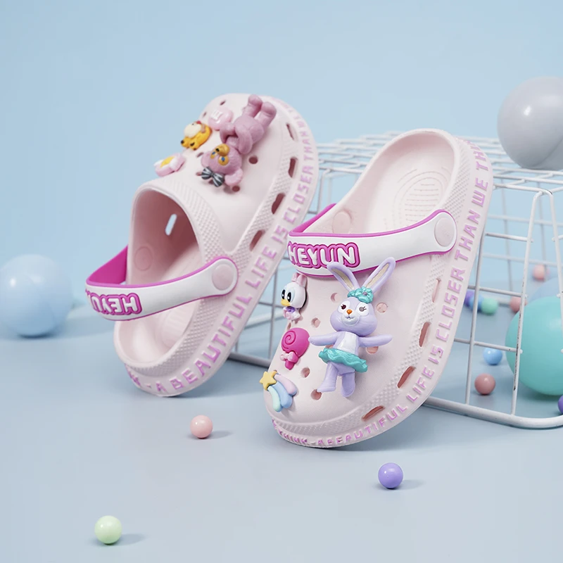 女童洞洞鞋夏季新款女孩宝宝凉拖鞋室内防滑亲子小孩家居儿童拖鞋