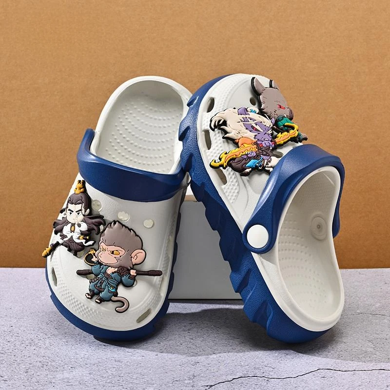 男童洞洞鞋新款黑神话悟空儿童拖鞋室内防滑洗澡宝宝居家男孩凉拖