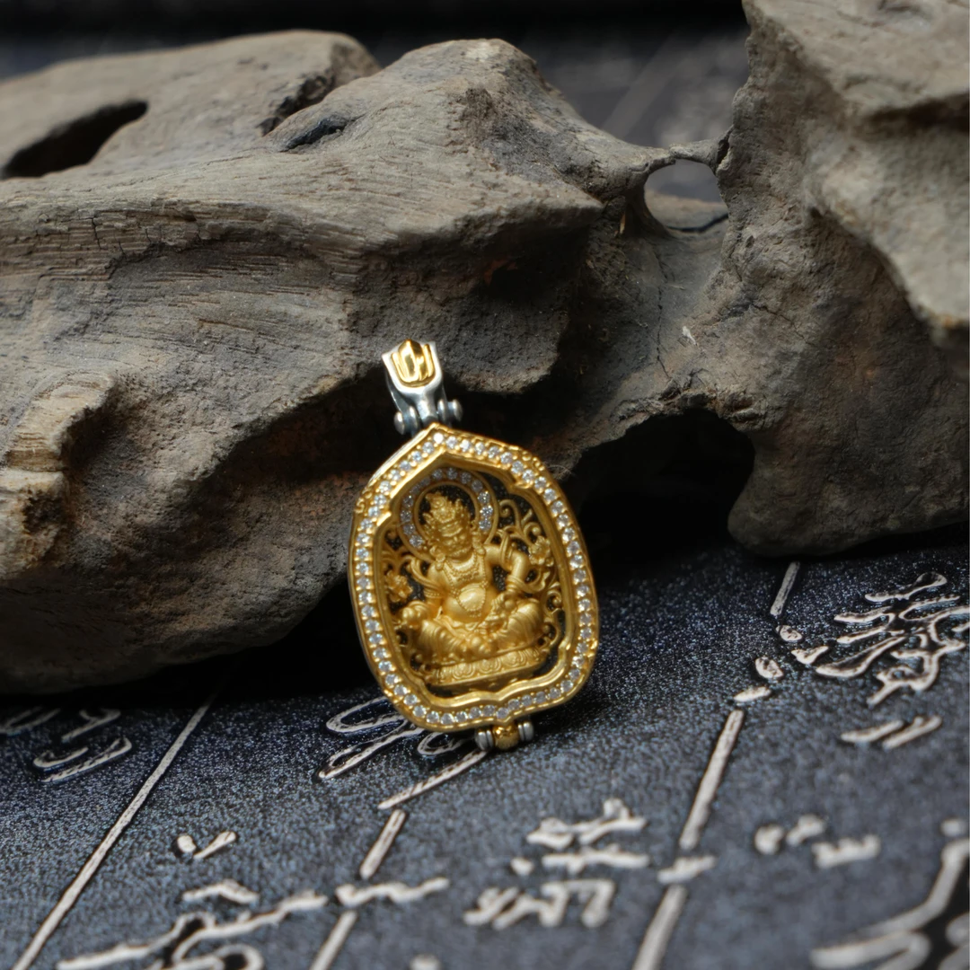 925银银制品 黄财财荷花叶嘎乌盒