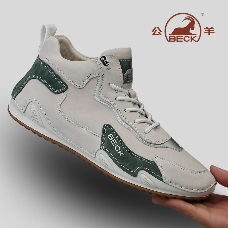 BECK/公羊男鞋2025年秋季透气软面真皮男款鞋子运动男士休闲鞋