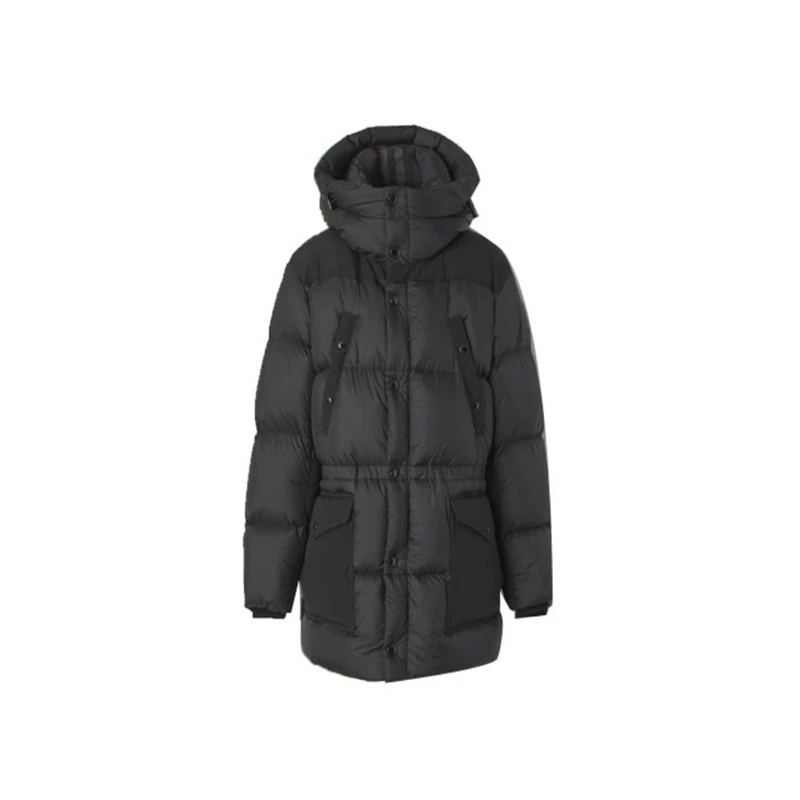 Burberry博柏利 纯色拉链连帽长袖合身羽绒服