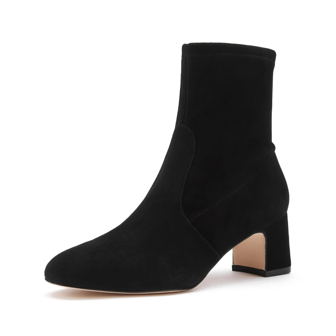 【奥莱折扣】Stuart Weitzman/SW NIKI 60黑磨砂皮短靴