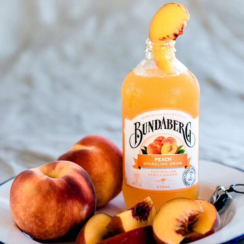 澳洲进口宾得宝Bundaberg桃子味汽水蜜桃果味果汁碳酸网红款饮料