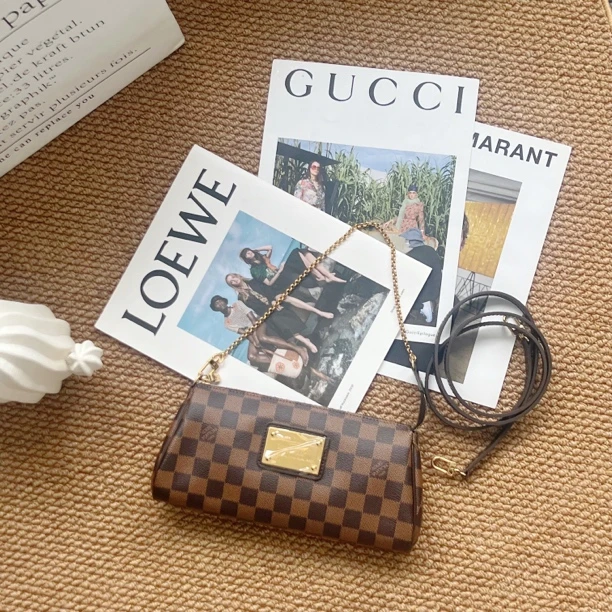 95新 LouisVuitton/路易威登 棋盘格小号eva单肩腋下包4853989