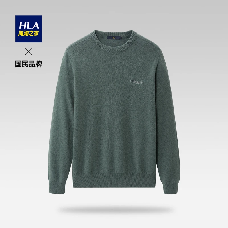 HLA/海澜之家纯羊绒轻盈保暖柔软圆领长袖毛衫