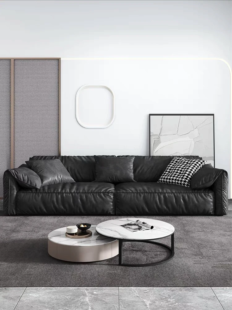 沙发客厅简约现代免洗科技布艺北欧风baxter大象耳朵意式黑色极简