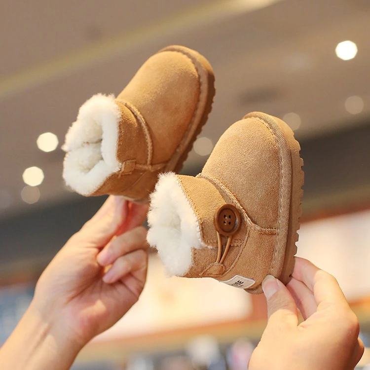 回力潮冬季新款宝宝棉靴加绒雪地靴男女童棉鞋软底婴幼儿学步鞋子