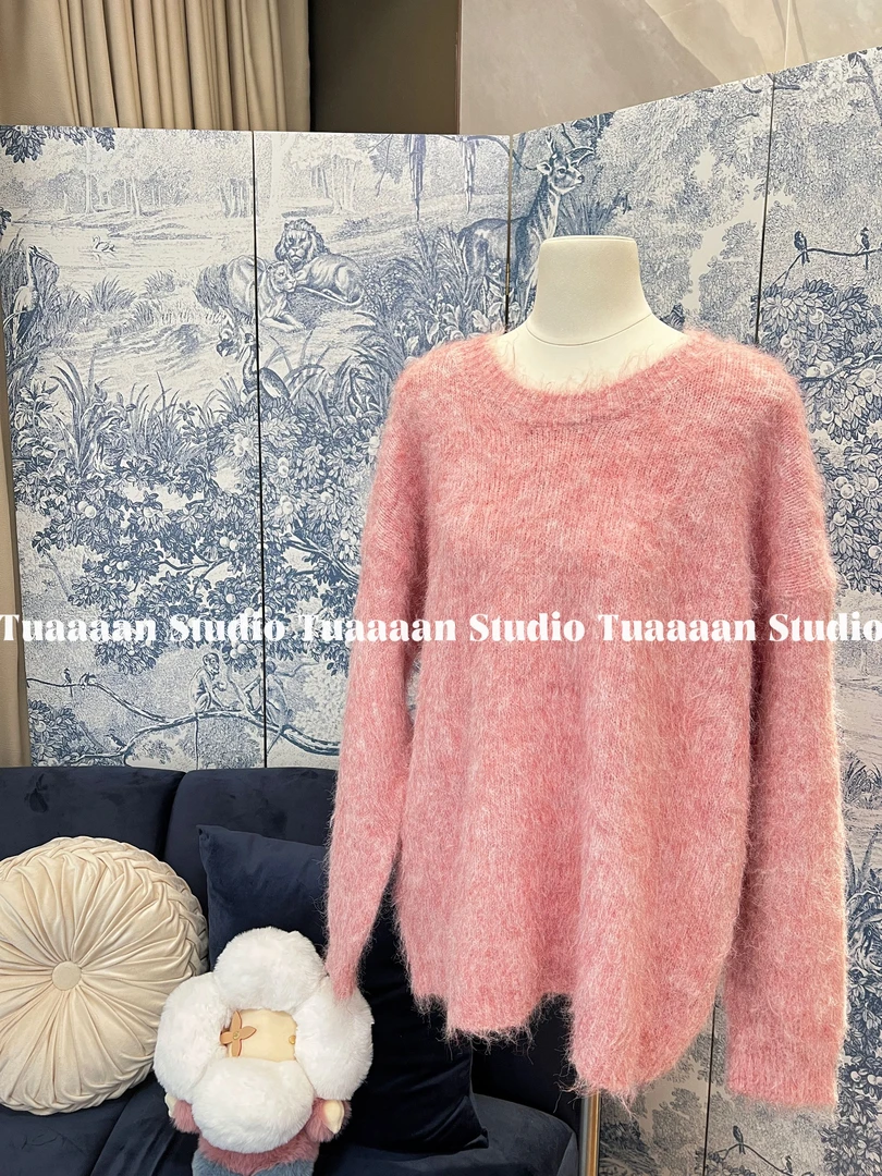 【清仓】TUAAAAN“棉花糖”秋冬糖果色宽松纯色简约百搭毛衣
