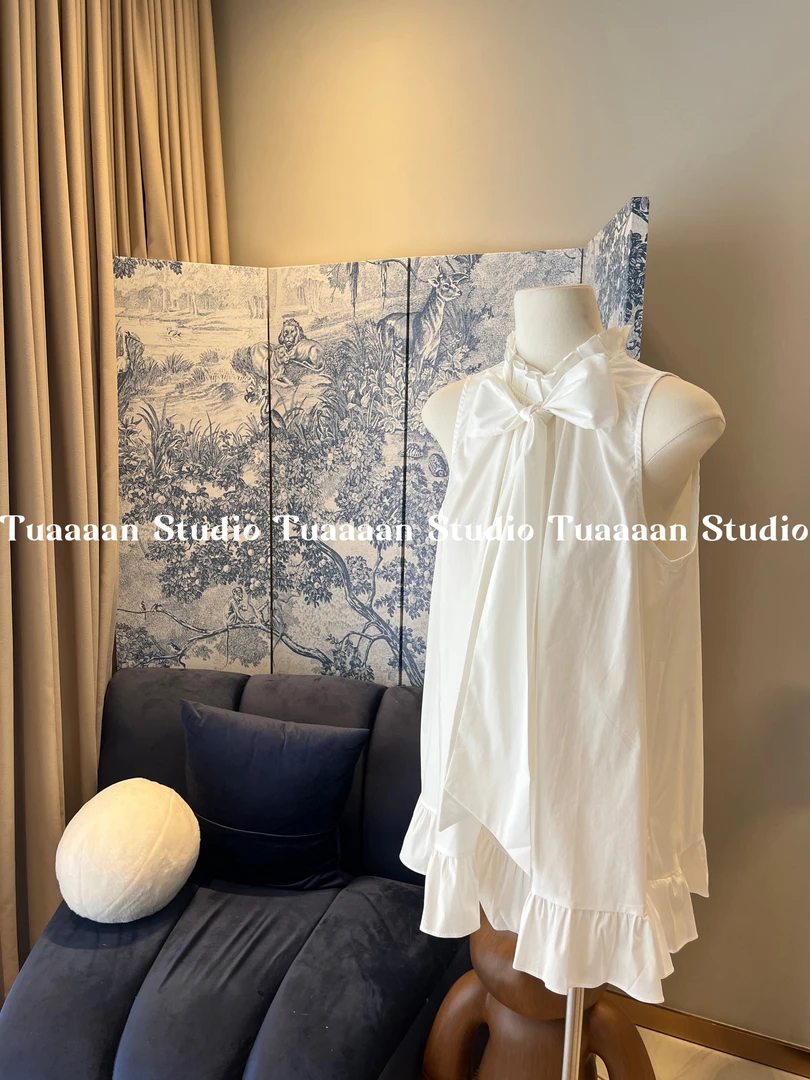 【清仓】TUAAAAN“小白兔”夏季法式小众泡泡袖上衣短裤两件套