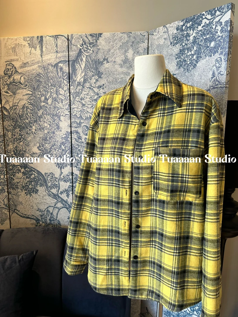 【清仓】TUAAAAN“暮色旅人”早秋两面穿格纹宽松阔版外套衬衫