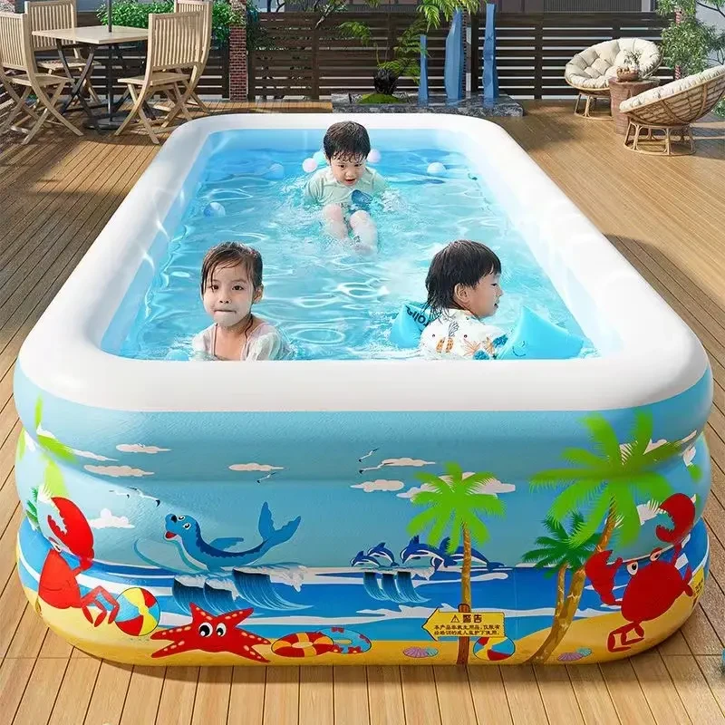 儿童充气游泳池家用宝宝洗澡池小孩戏水池成人超大游泳池无毒多用