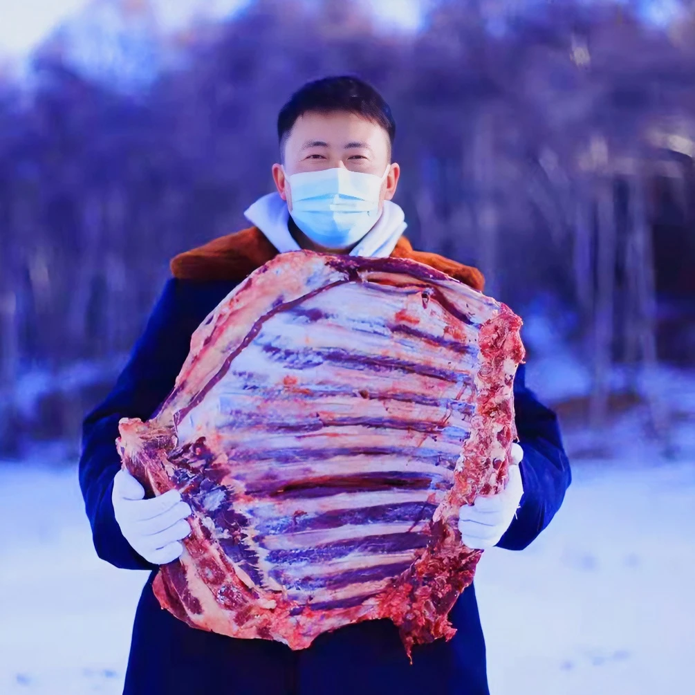 青藏高原牦牛肉   牛排骨（带骨头） 5斤起卖顺丰包邮新鲜现切
