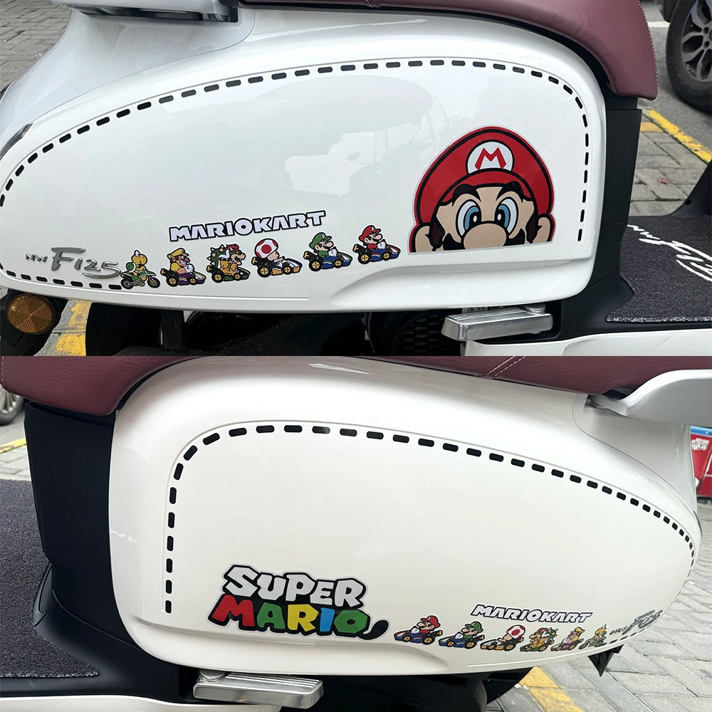 适用于本田NWF125马里奥车身贴踏板车改装装饰反光卡通可爱贴纸