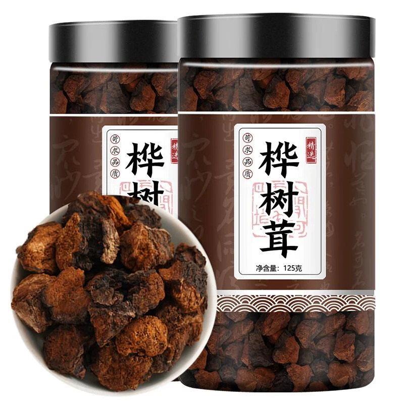 桦树茸东北野生白桦茸桦褐孔菌长白山切块 桦树茸【2罐】共250克