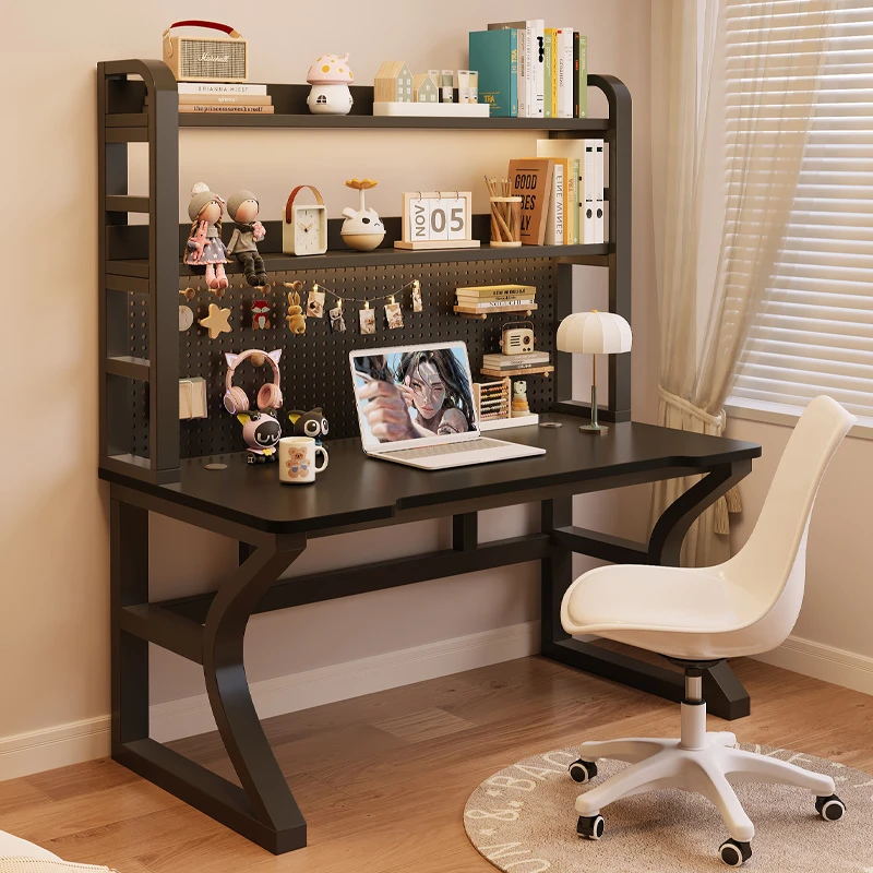 华菲丽电脑台式桌家用学生写字简约电脑桌书架一体桌洞洞板写字桌