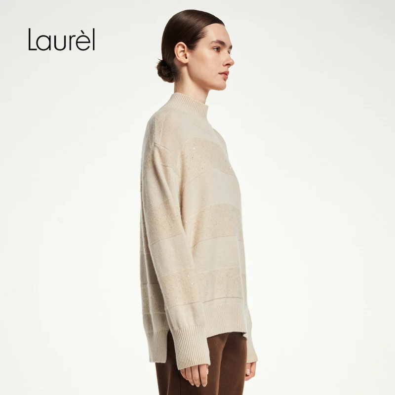 【绵羊毛】Laurel早新款羊毛绒高领上衣女LWL354M05800