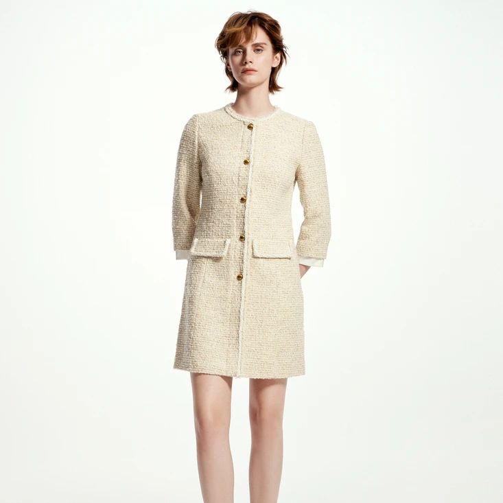 【小香风】Laurel劳芮新款小香风七分袖连衣裙女LWD353Y01400