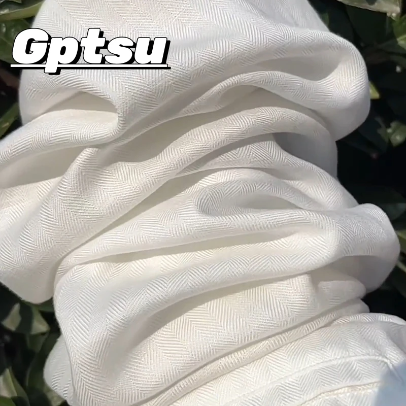 GPTSu天丝亚麻裤子女夏季薄款休闲长裤宽松垂感冰丝阔腿裤子