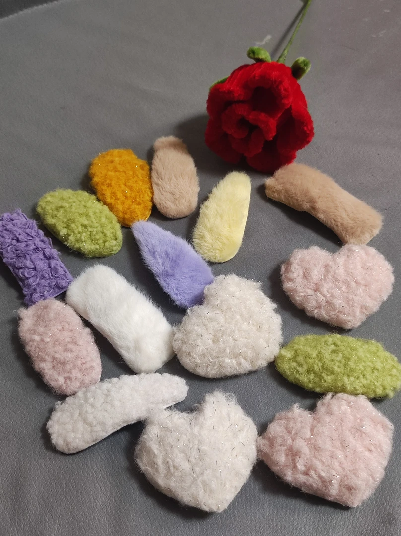 时尚百搭秋冬款毛绒发夹 毛拜拜，