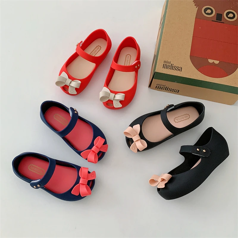 春秋季新款儿童宝宝蝴蝶结公主舞蹈香香果冻儿童鱼嘴凉鞋