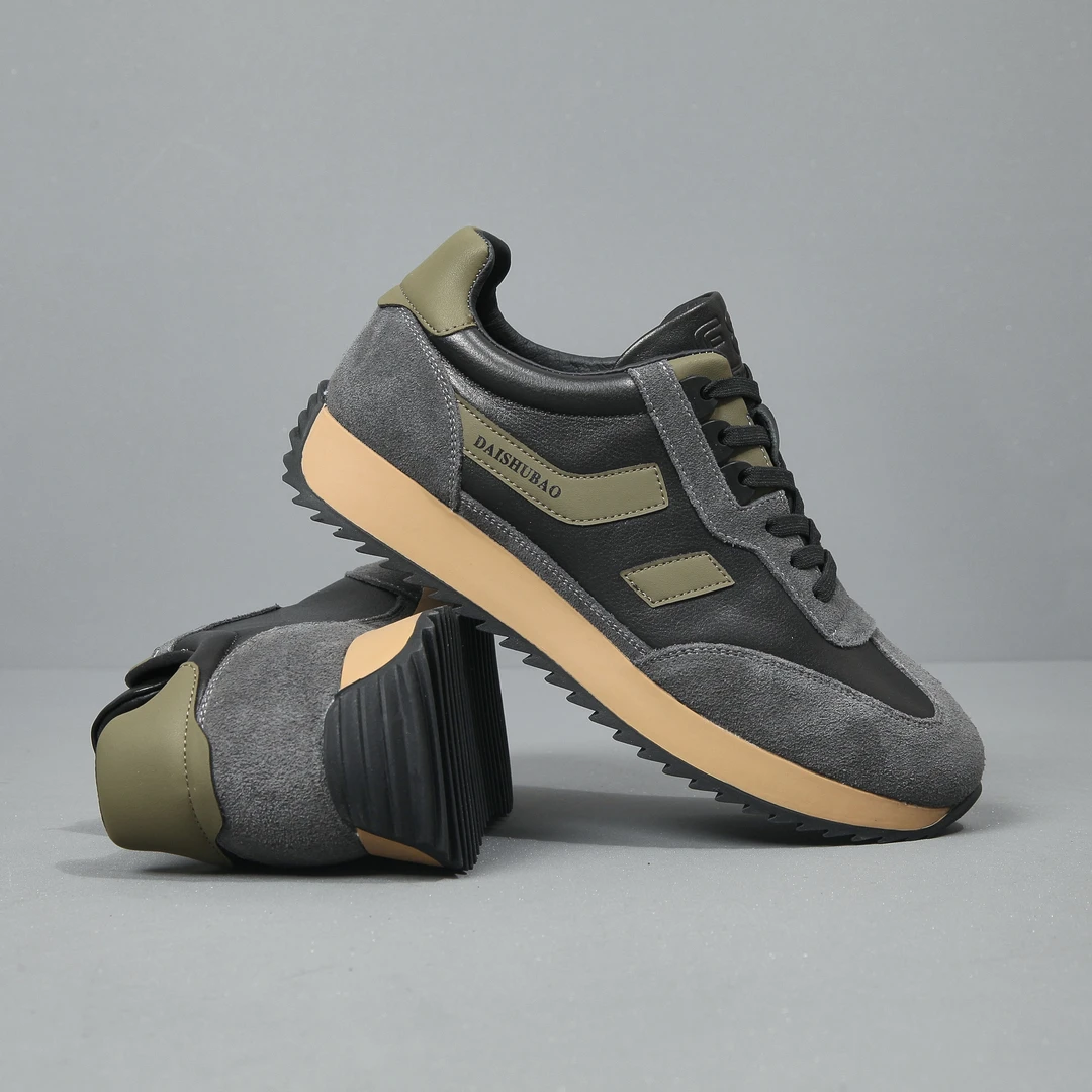 头层牛皮2024秋冬款阿甘鞋德训鞋板鞋户外登山鞋