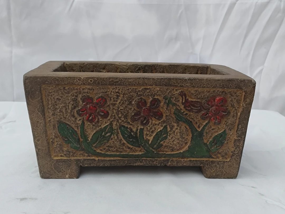 青石材质石盆摆件，养花养鱼养心情