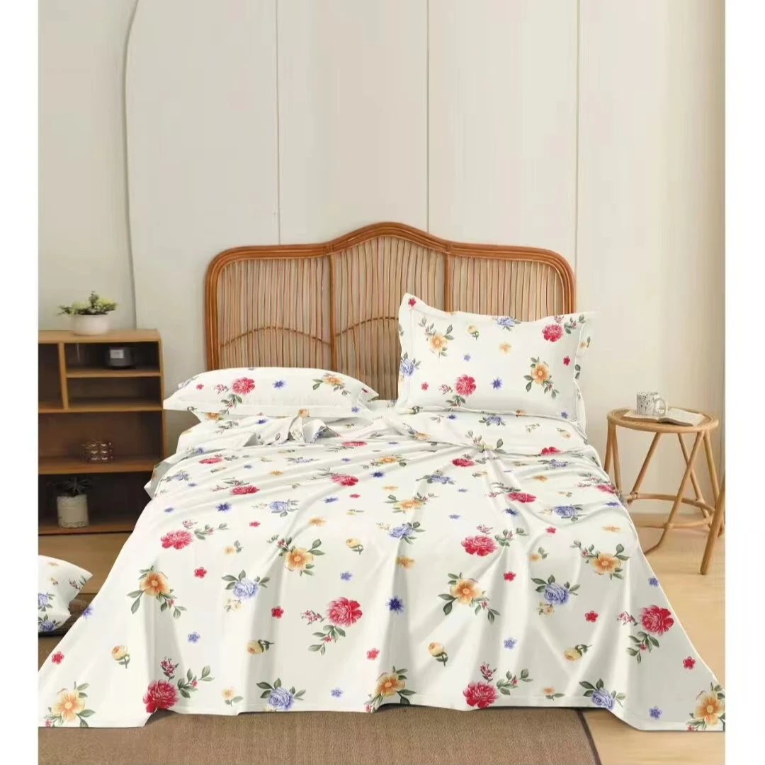 【花海爱语】加厚棉线舒适透气亲肤双人床单2×2.4米四季通用