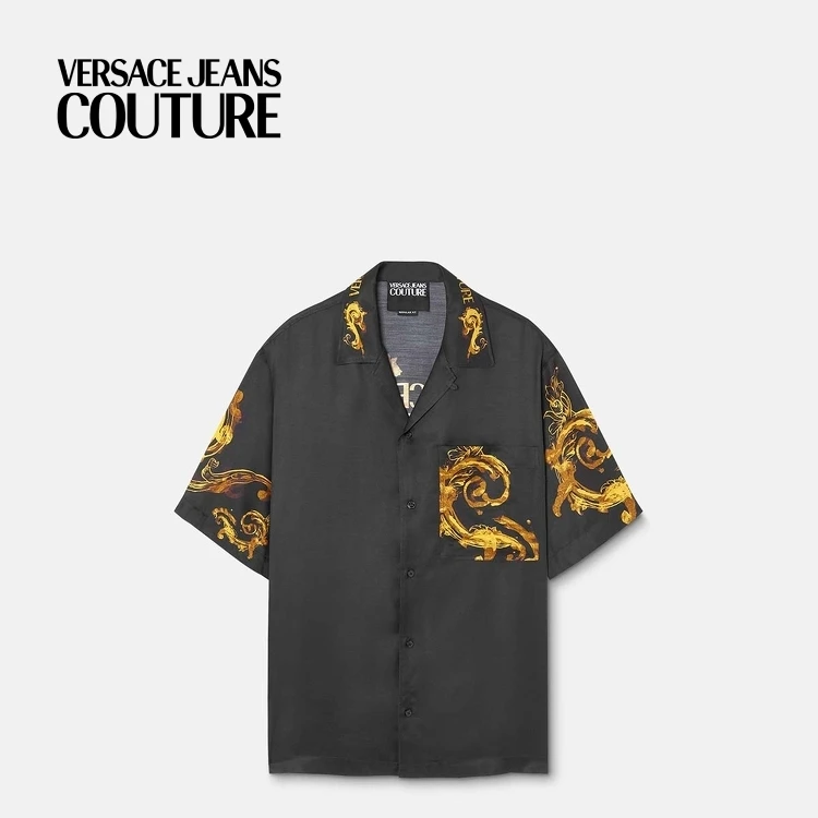 【折扣甄选】VERSACE JEANS COUTURE 男士WatercolourCouture衬衫